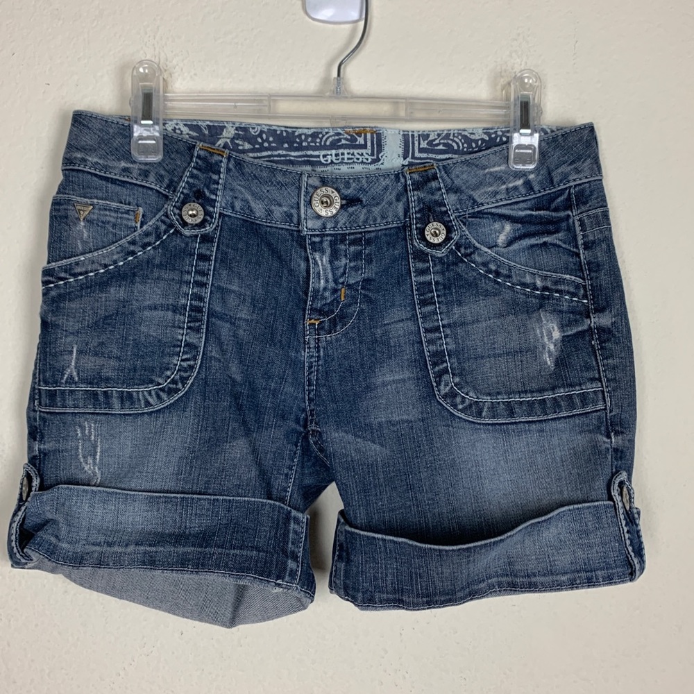 Guess- Distressed Jean Shorts size 28